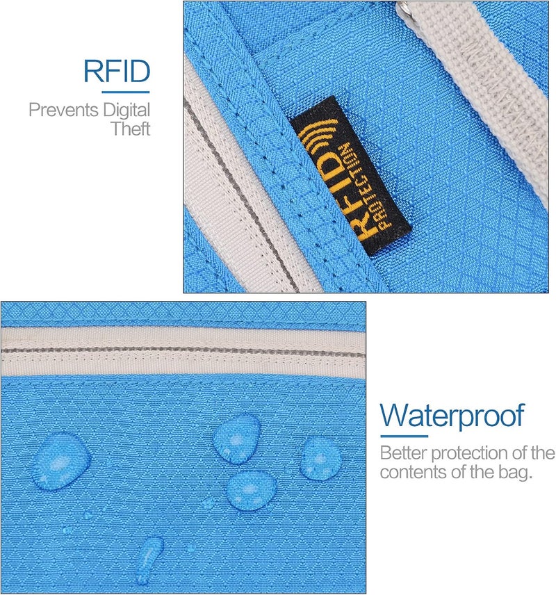 Arouselove Neck Wallet Lightweight RFID Blocking Waterproof Travel Pouch for Women Men - Image 4